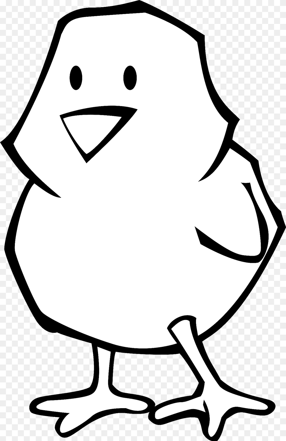 Chick Outline Clipart, Stencil, Animal, Beak, Bird Png Image