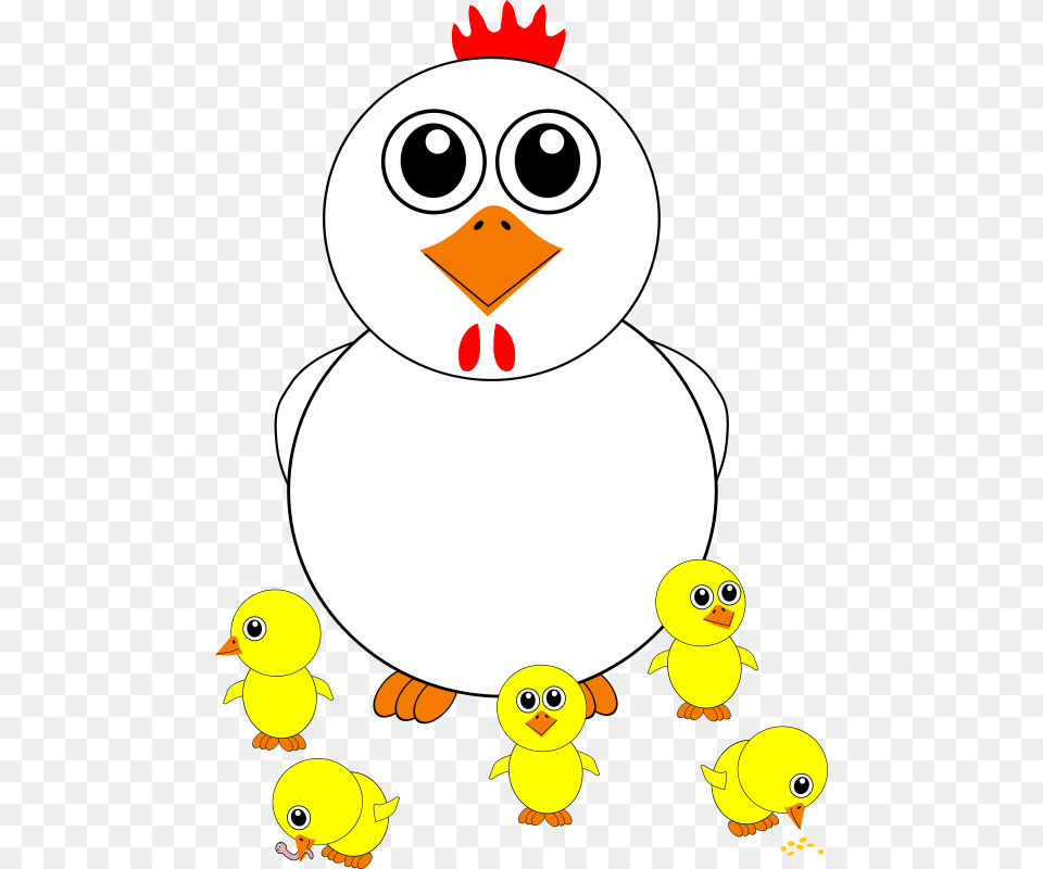 Chicken 003 And Chicks Cartoon, Animal, Bird, Baby, Person Free Transparent Png