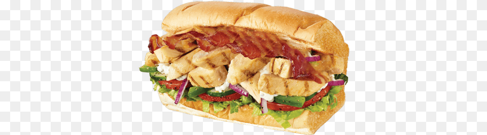 Chicken Amp Bacon Ranch Sub Bacon, Burger, Food, Sandwich, Lunch Png Image