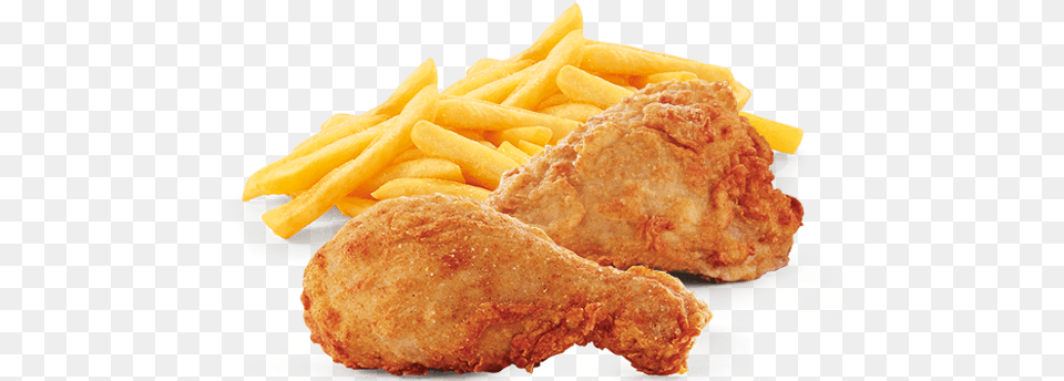 Chicken Amp Chips 2 Piece Chicken And Chips, Food, Fried Chicken, Fries Png
