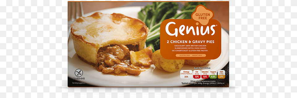 Chicken Amp Gravy Pies 2 Pack Chicken And Gravy Pie, Food, Meal, Dish, Cake Free Png