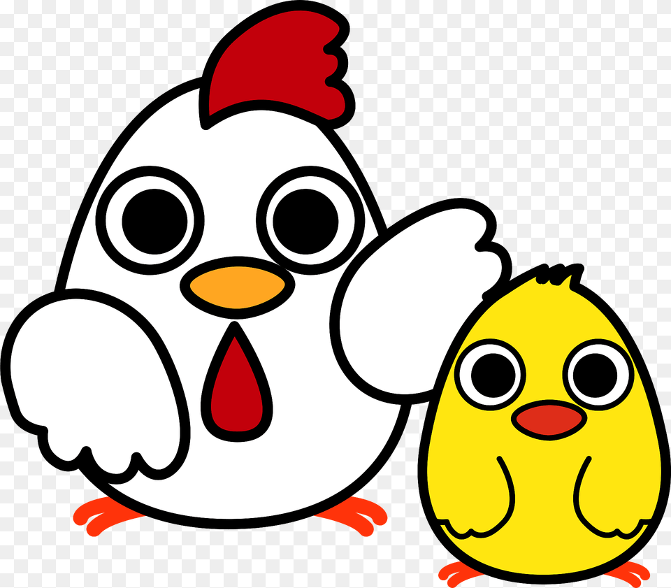 Chicken And Chick Clipart, Face, Head, Person, Food Png