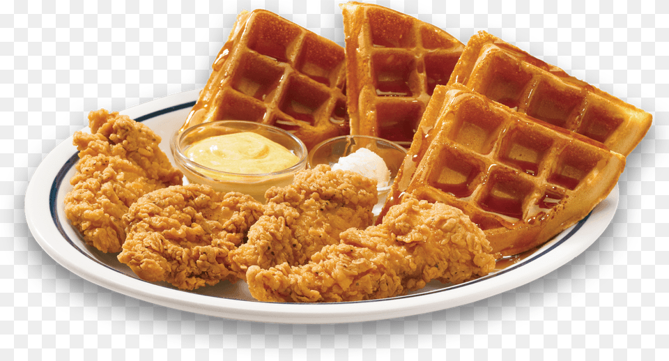 Chicken And Waffle, Food, Bread Free Transparent Png