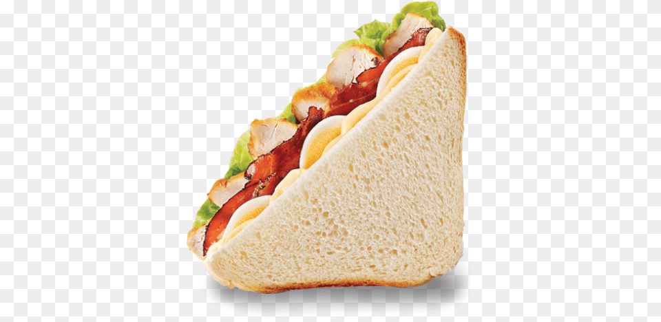 Chicken Bacon And Eggs Fast Food, Bread, Sandwich Png Image