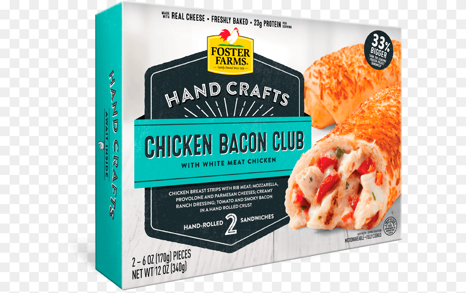 Chicken Bacon Club Hand Crafts Sandwich Foster Farms Chicken Garlic, Advertisement, Bread, Food, Poster Free Transparent Png