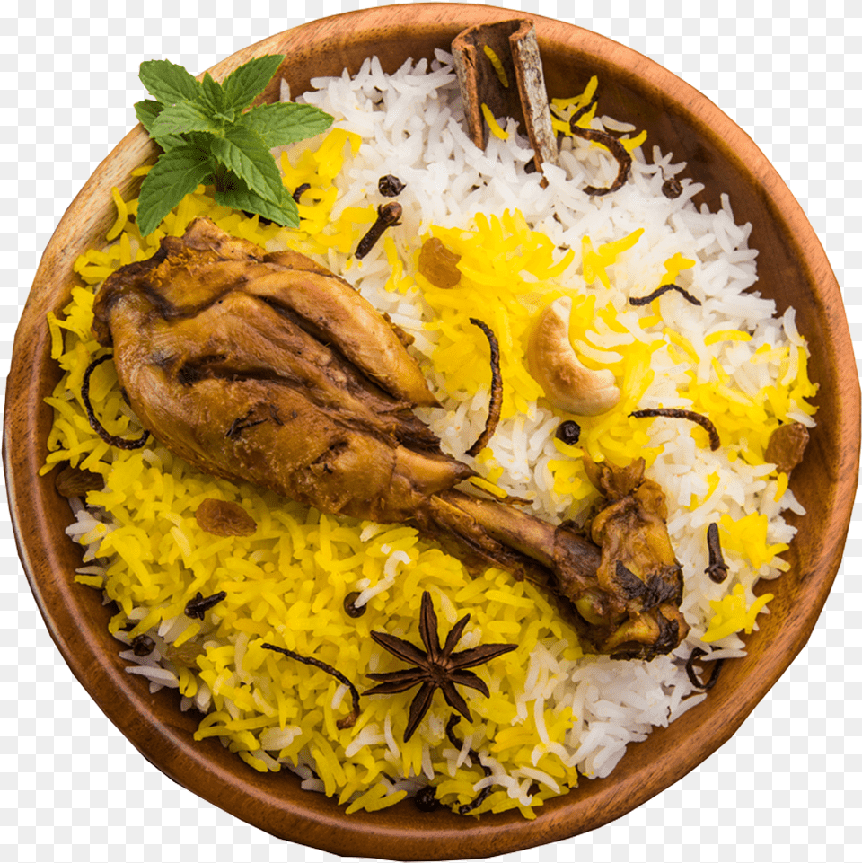 Chicken Biryani Top View, Food, Food Presentation, Plate, Meat Free Png Download