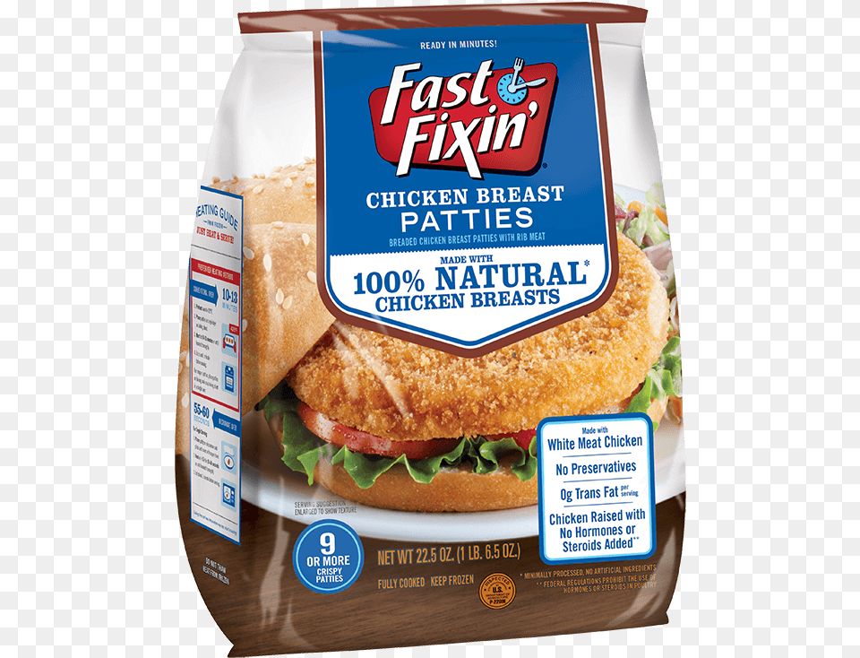 Chicken Breast Patties Fast Fixin Chicken Nuggets, Advertisement, Burger, Food, Poster Free Transparent Png