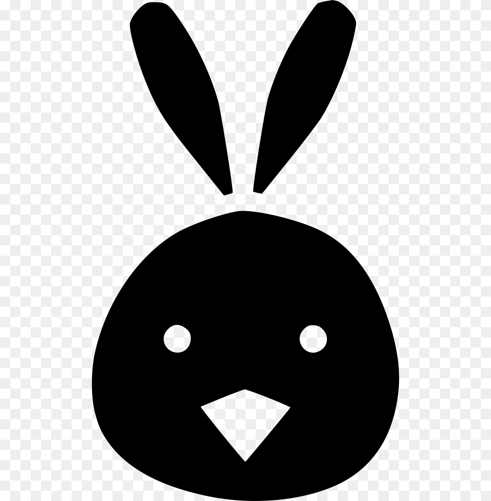Chicken Bunny Ears Cute Chickling Rabbit Comments Circle, Stencil, Astronomy, Moon, Nature Png Image