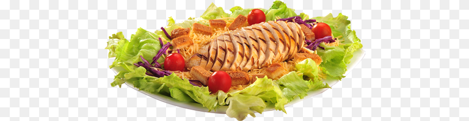 Chicken Caesar Salad Fast Food, Dish, Lunch, Meal, Platter Free Png Download