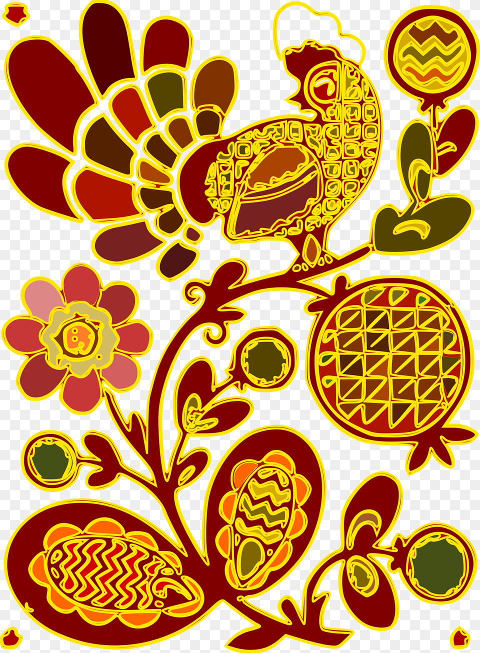Chicken Clipart, Pattern, Art, Floral Design, Graphics Png Image