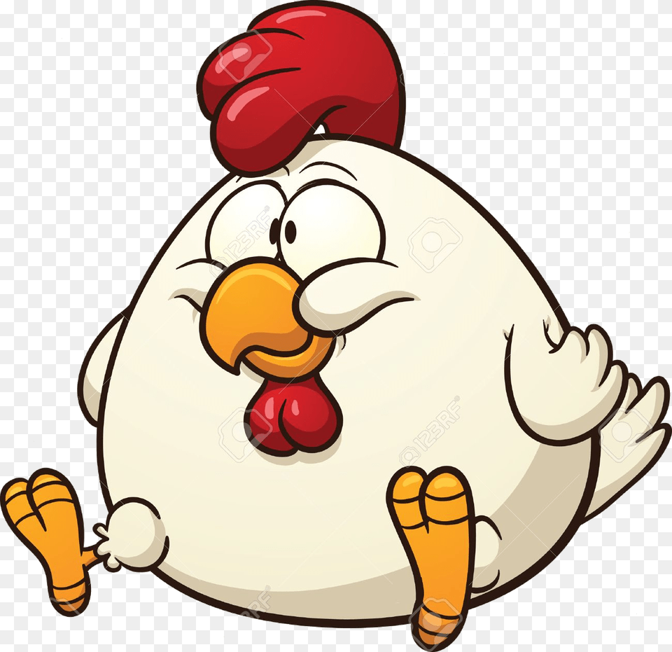 Chicken Clipart Art Clip Fat Royalty Cliparts Fat Chicken Cartoon, Cream, Dessert, Food, Ice Cream Png Image