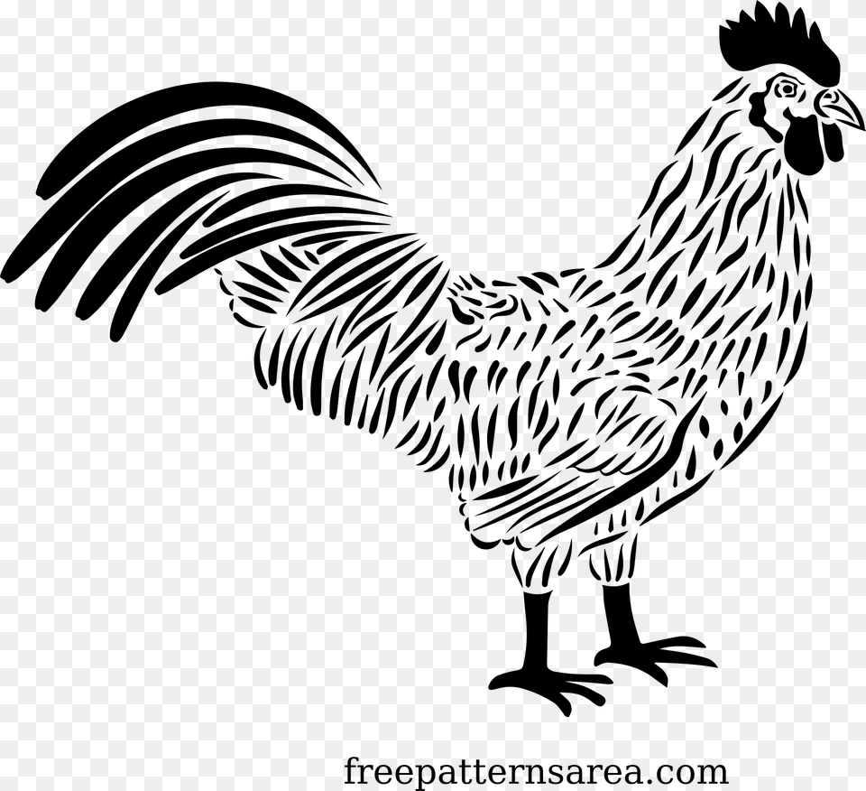 Chicken Clipart Black Amp White Hd, Gray Free Transparent Png