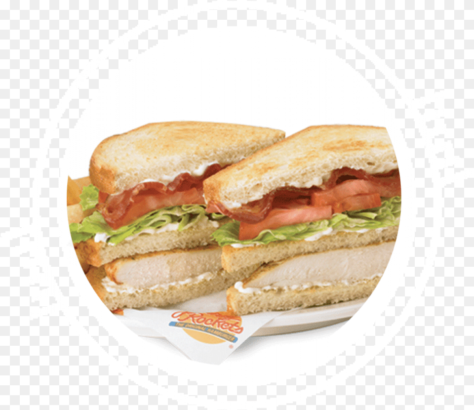 Chicken Club Sandwich Milliken Edmonton Oilers Rug Nhl Team Spirit, Food, Lunch, Meal, Bread Free Png