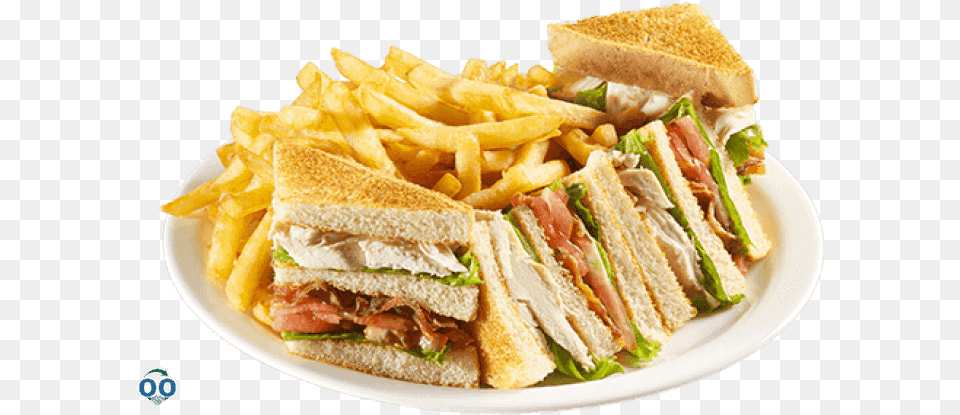 Chicken Club Sandwich Shrimp, Food, Lunch, Meal, Fries Free Png Download