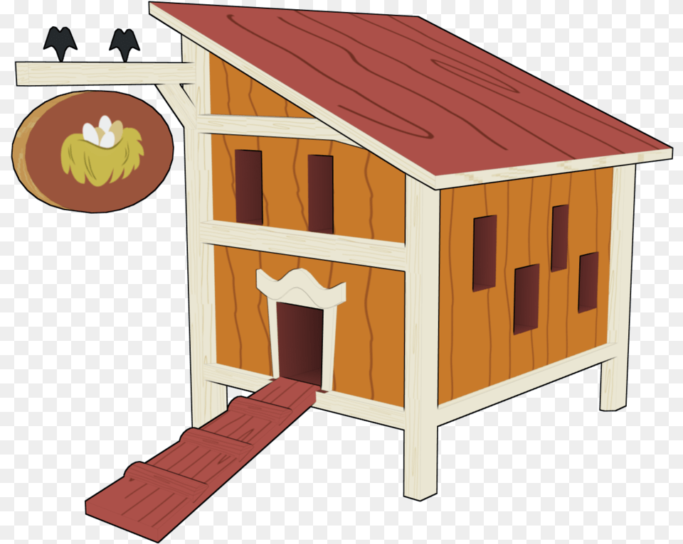 Chicken Coop 3d Model By Chicken Coop Clipart, Furniture, Crib, Infant Bed, Dog House Free Png