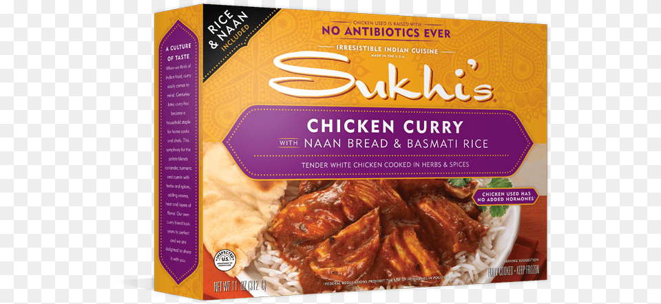 Chicken Curry Sukhis Chicken Vindaloo With Naan Bread Amp Basmati, Food, Meat, Pork, Meal Free Transparent Png