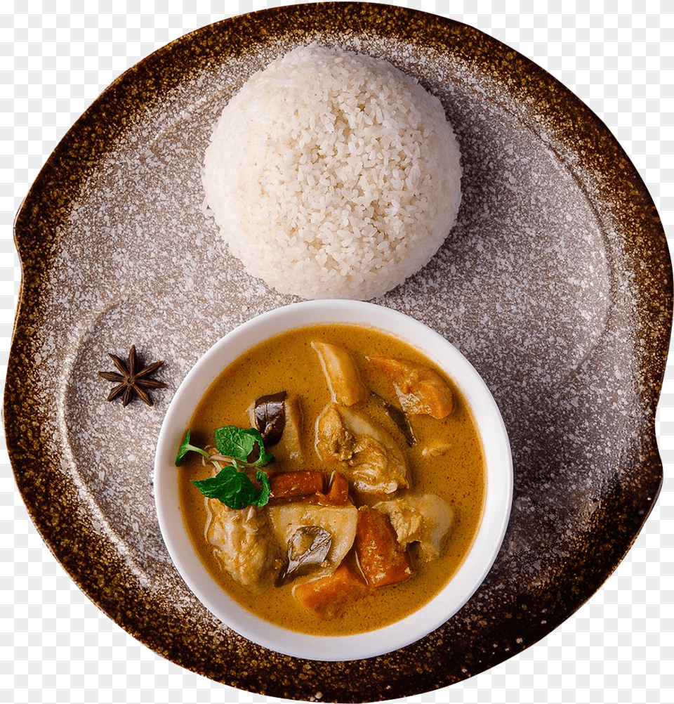 Chicken Curry With Rice Yellow Curry, Food, Food Presentation, Plate Png