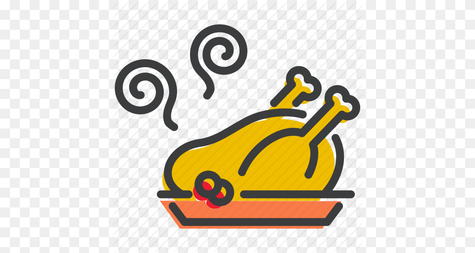 Chicken Dinner Food Meal Roasted Thanksgiving Turkey Icon, Grass, Lawn, Plant, Device Free Png Download