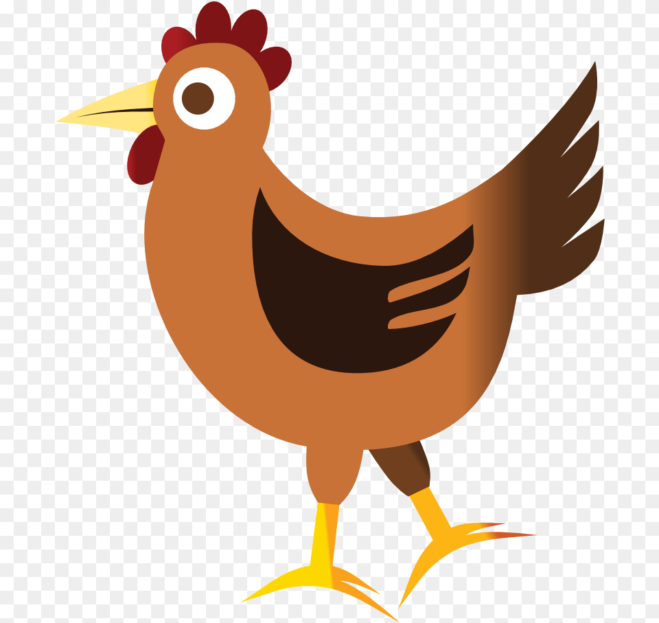 Chicken Egg Clipart Chick Brown Clip Art Image 2 Chicken Clipart With Transparent Background, Animal, Bird, Fowl, Hen Free Png Download