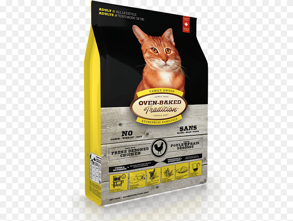 Chicken Formula Adult Cat Food All Lifestyle Oven Baked Tradition Cat Food, Abyssinian, Animal, Mammal, Pet Free Transparent Png