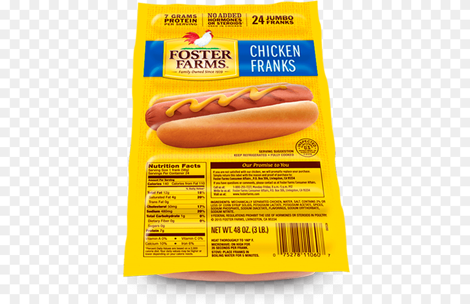 Chicken Franks Foster Farms Chicken Franks, Food, Hot Dog Free Png Download