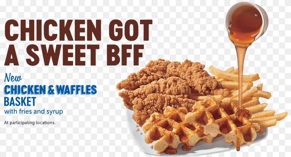 Chicken Got A Sweet Bff Dairy Queen Chicken And Waffles, Food, Waffle, Ketchup Free Transparent Png