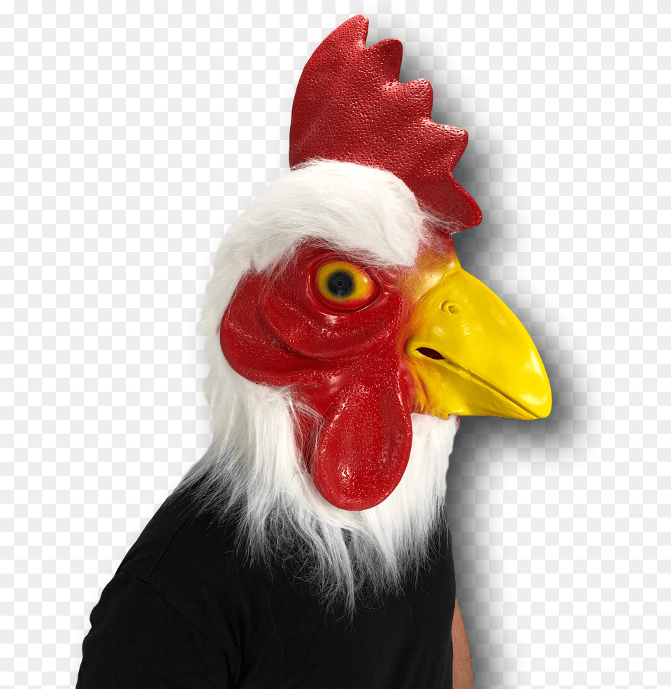Chicken Head Rubber Mask Rooster Farm Animal Bird Fancy Dress Stag Party Costume Rooster, Beak, Fowl, Poultry Png