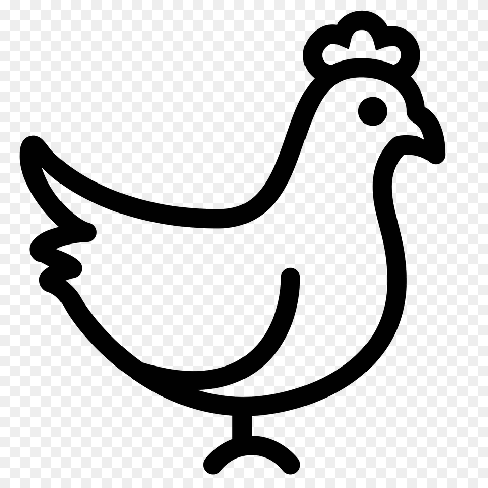 Chicken Icon, Gray Png
