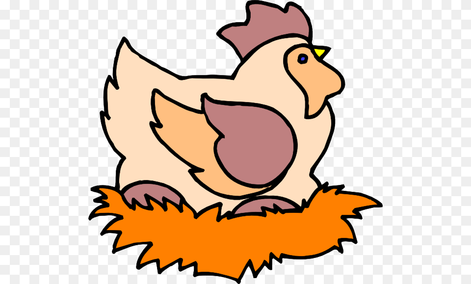 Chicken In Nest Clip Art, Animal, Bird, Fowl, Hen Png Image