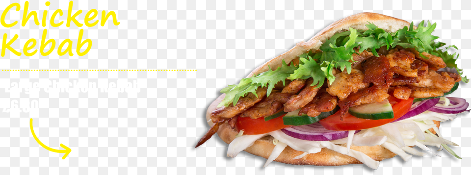 Chicken Kebab Fast Food, Burger, Bread, Pita Png Image
