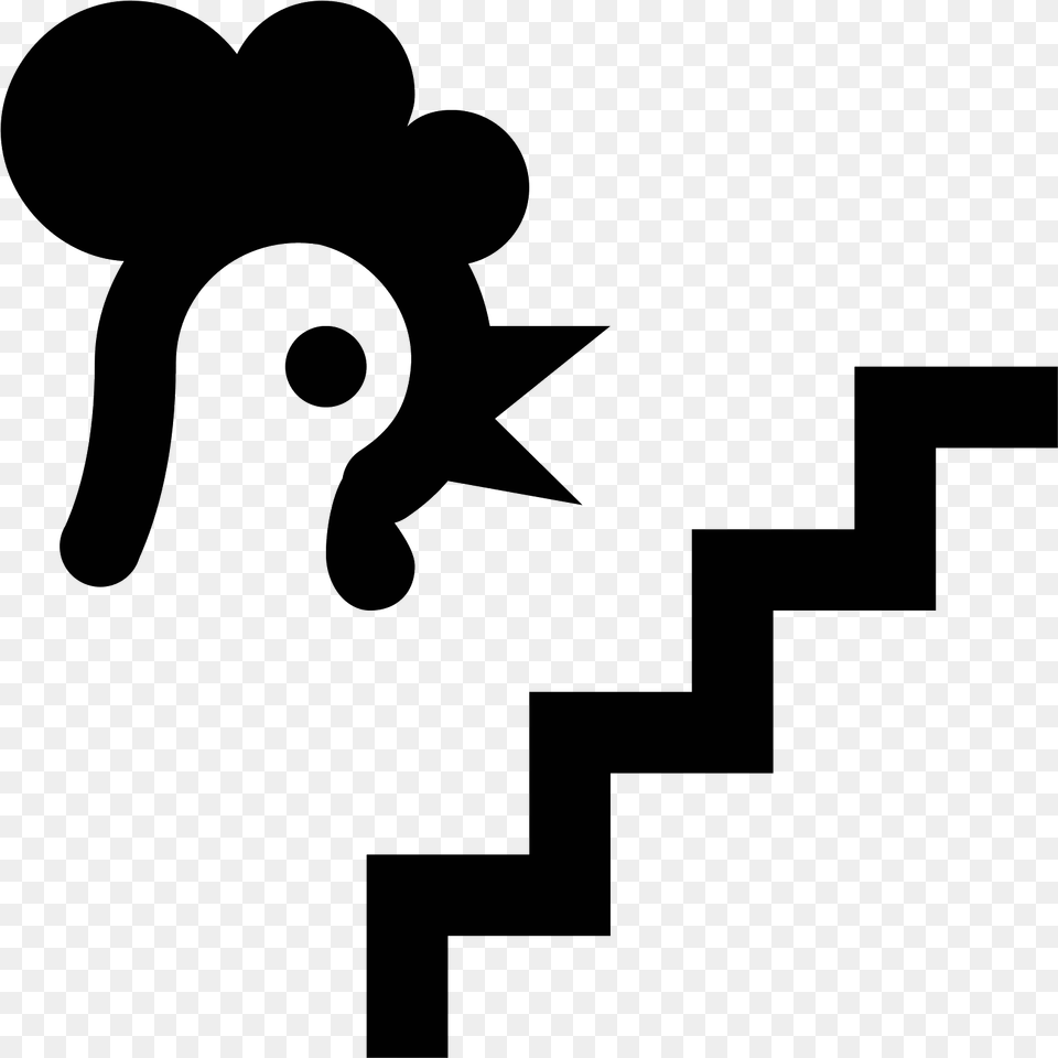 Chicken Ladder Icon Stairs Symbol Transparent Background, Gray Free Png Download