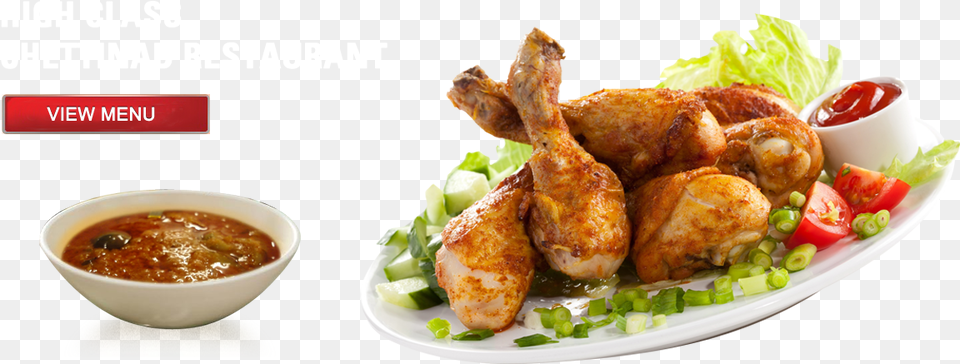 Chicken Leg Piece, Food, Lunch, Meal, Ketchup Free Png Download