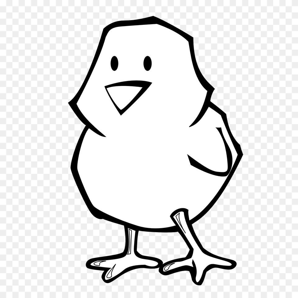 Chicken Line Drawing Download Easter Chick Coloring Pages, Stencil, Animal, Bear, Mammal Free Transparent Png