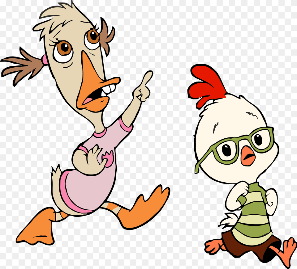Chicken Little Abby Mallard Look Clipart Chicken Little And Abby Mallard, Cartoon, Baby, Person, Face Free Transparent Png