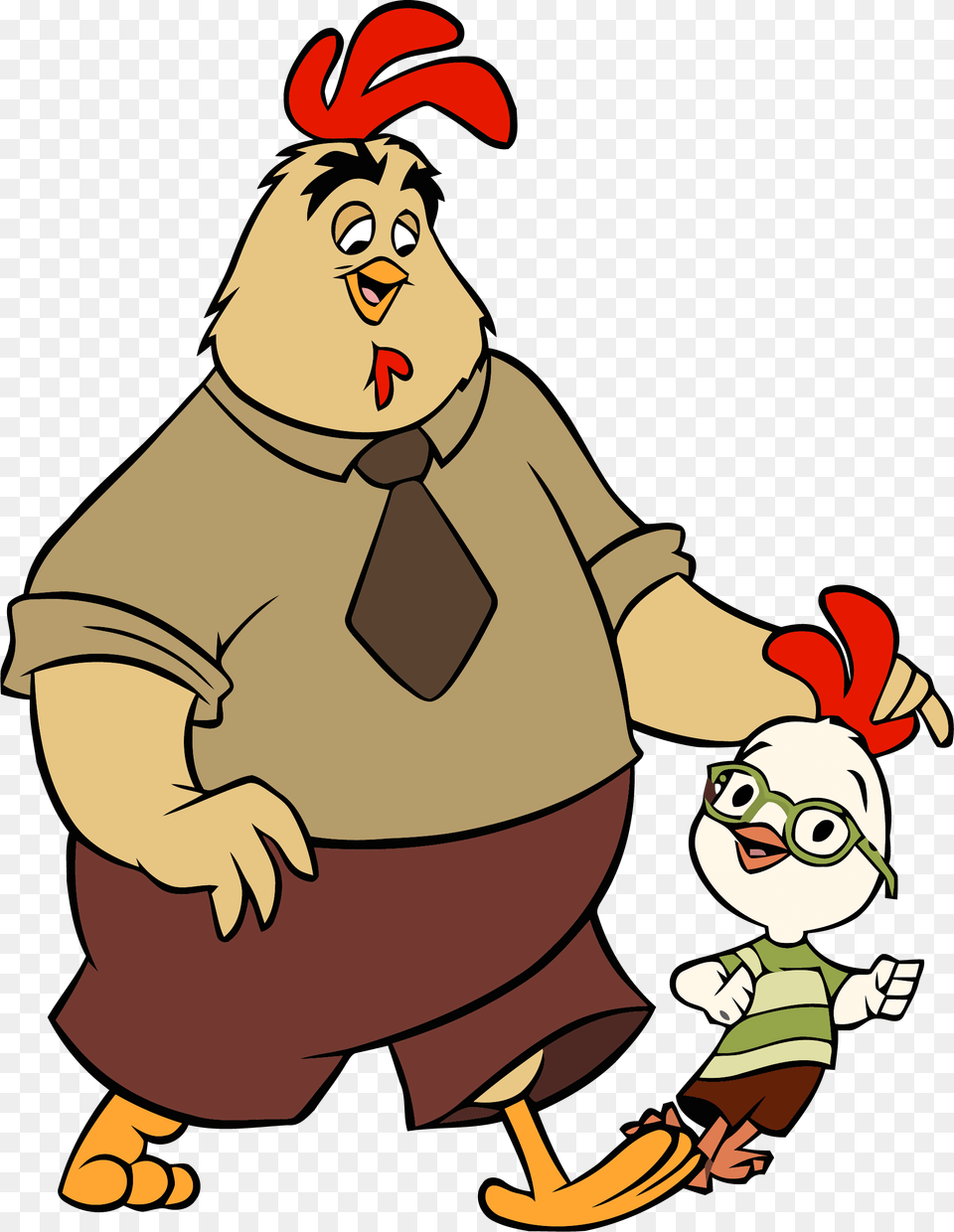 Chicken Little And Father Clipart, Cartoon, Baby, Person, Face Png Image