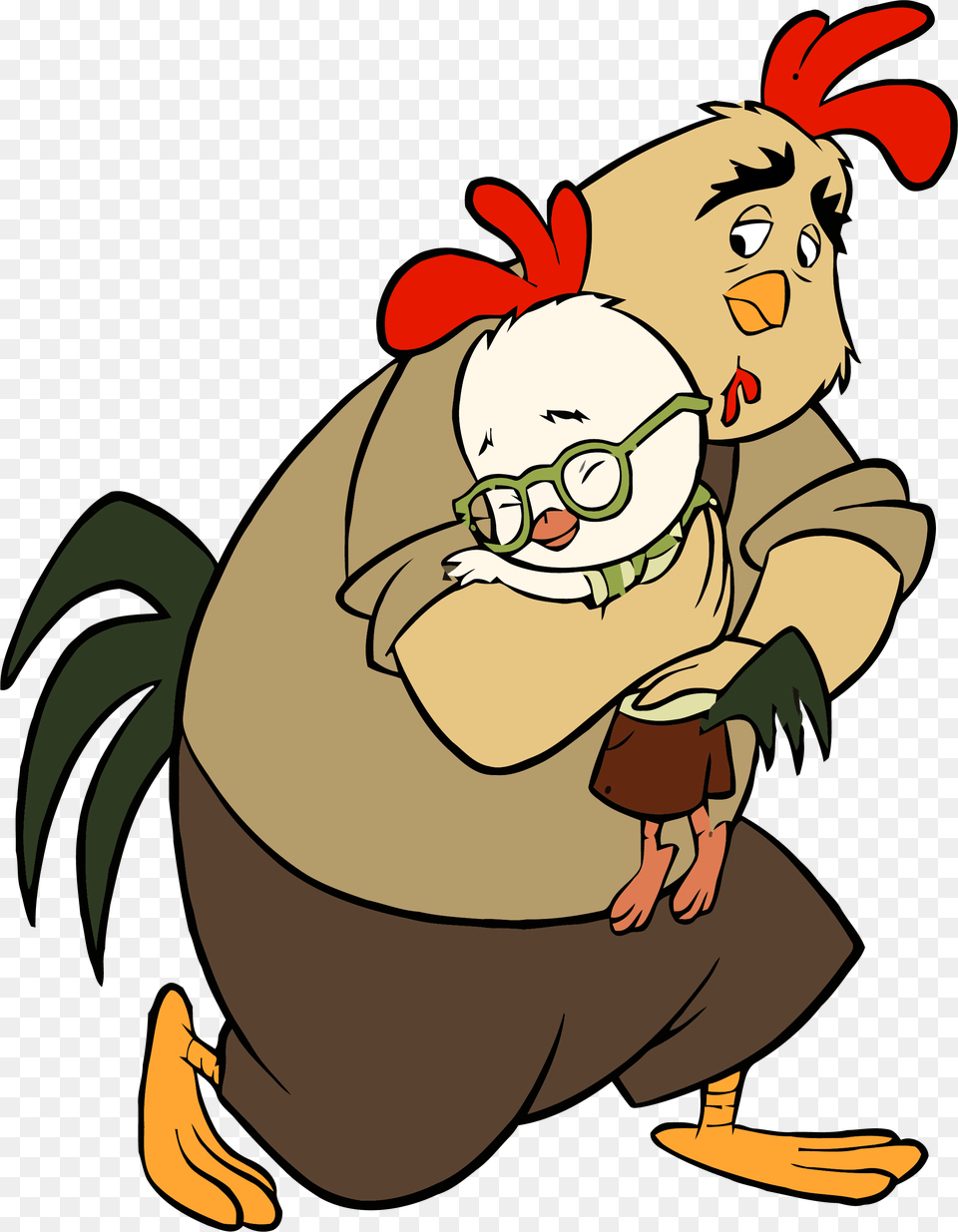 Chicken Little Buck Cluck Hug Clipart, Cartoon, Baby, Person, Face Free Transparent Png