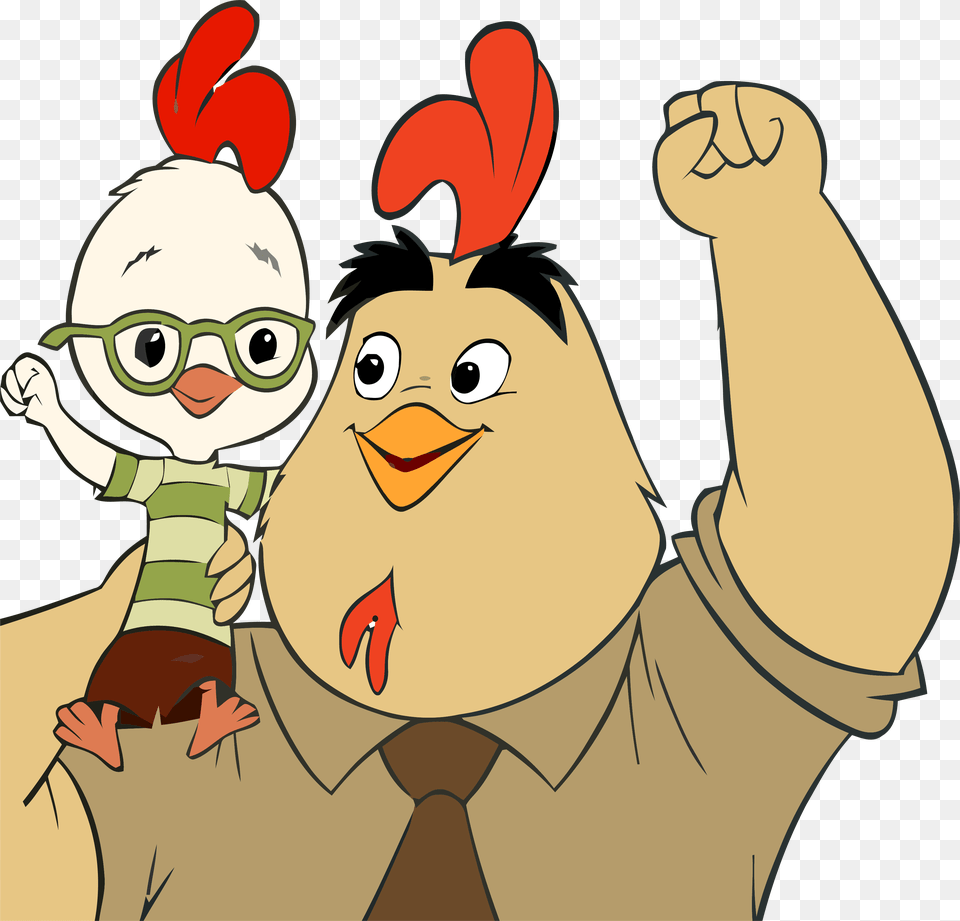Chicken Little Buck Cluck Win Clipart Happy Fathers Day Chicken, Baby, Cartoon, Person, Face Png Image