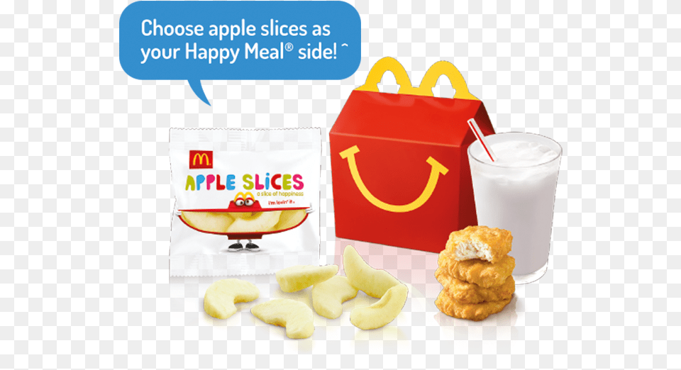 Chicken Mcnuggets 4pc Happy Meal Mcdonald Happy Meal Apple Slices, Food, Lunch, Fried Chicken, Nuggets Png Image