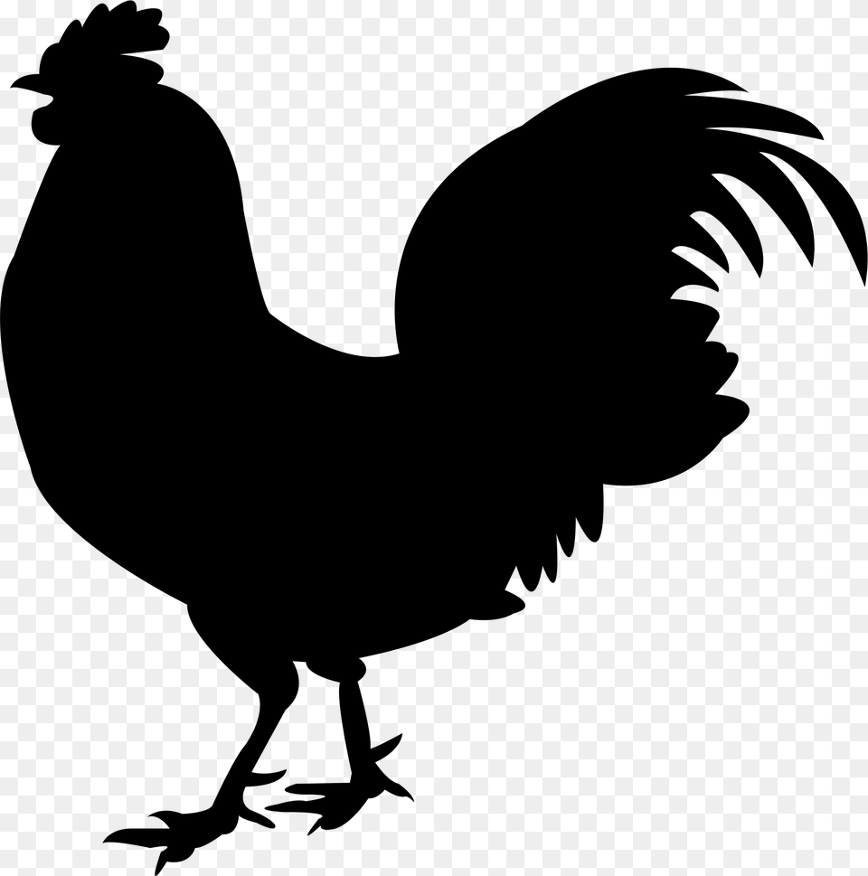 Chicken Meat Silkie Rooster Black Rooster, Cross, Symbol, Firearm, Gun Free Png
