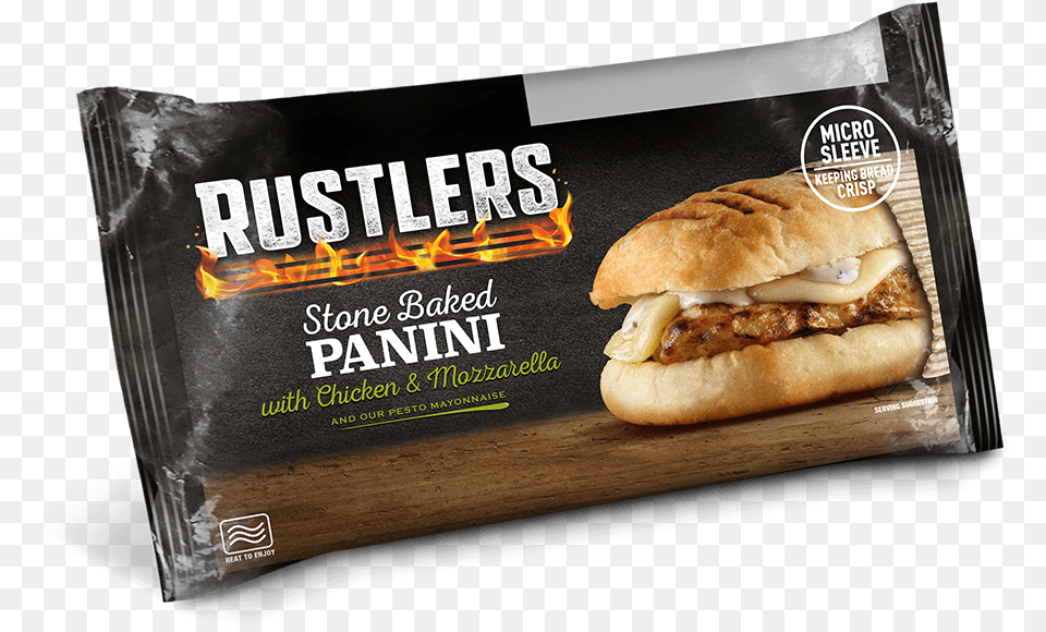 Chicken Mozzarella Panini Rustlers Panini, Burger, Food Free Png Download