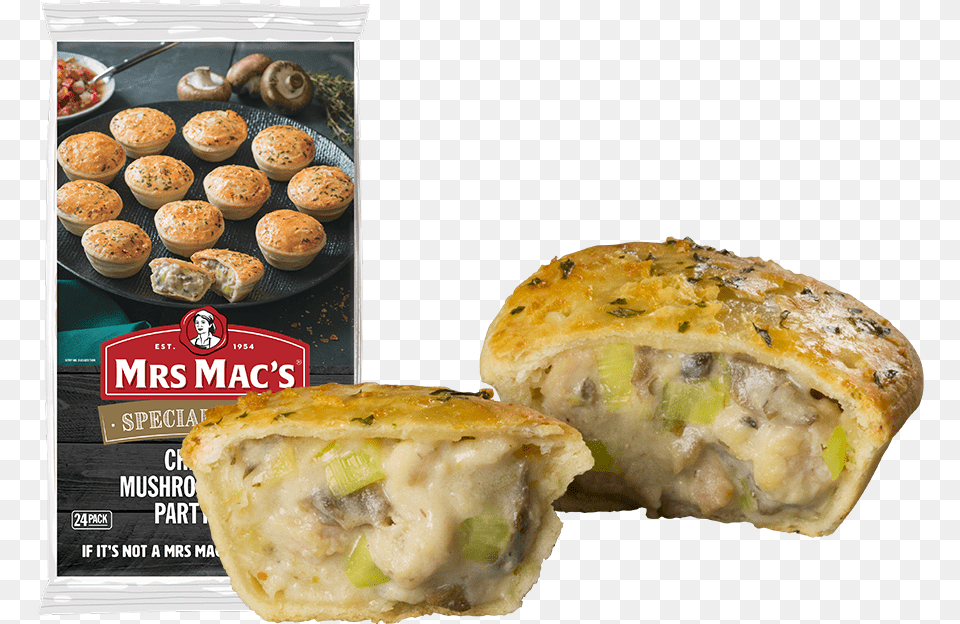 Chicken Mushroom And Leek Party Pies Filo, Bread, Dessert, Food, Pastry Free Transparent Png