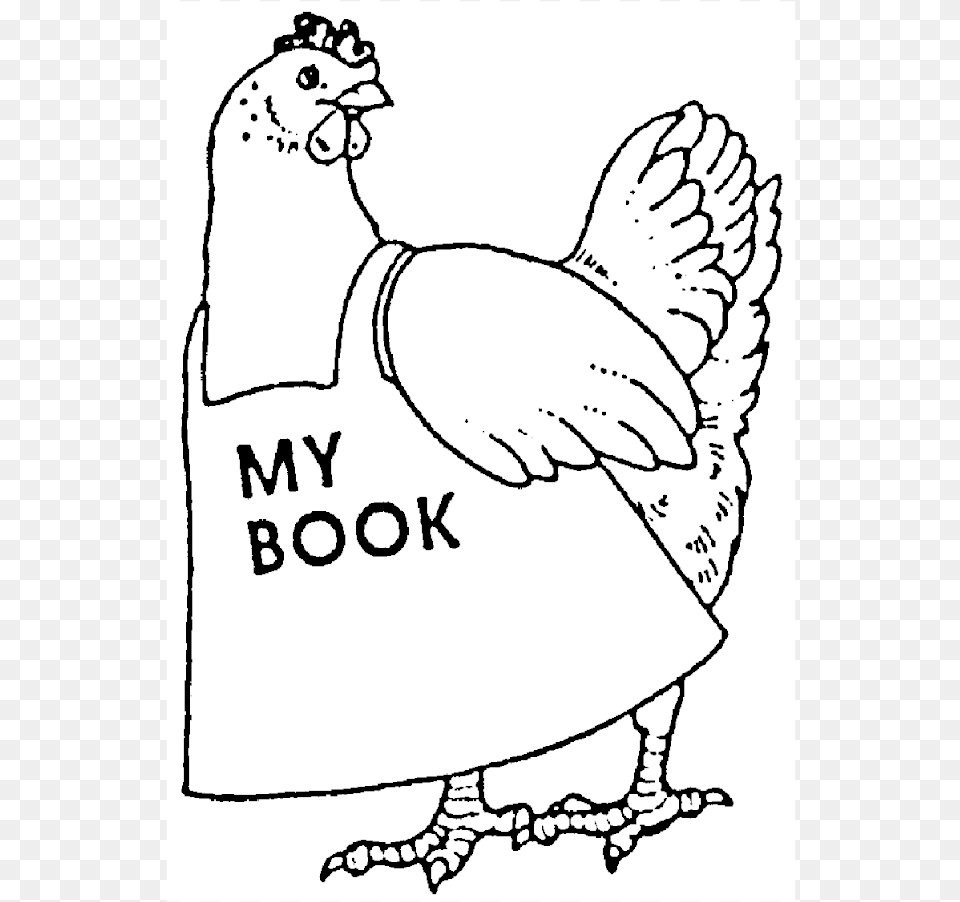 Chicken My Book Little Red Hen Coloring Pages, Animal, Bird, Fowl, Poultry Free Transparent Png