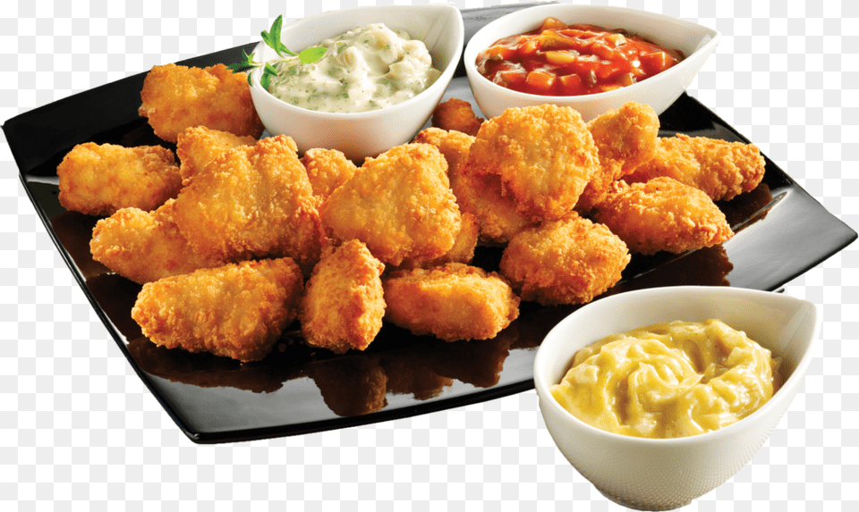 Chicken Nugget, Food, Plate, Fried Chicken, Ketchup Free Png