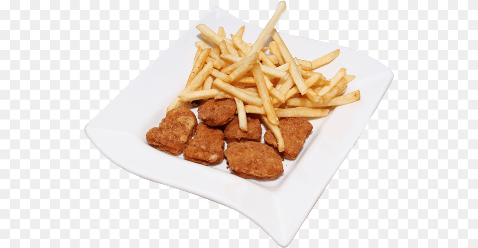 Chicken Nugget, Food, Plate, Fries Png