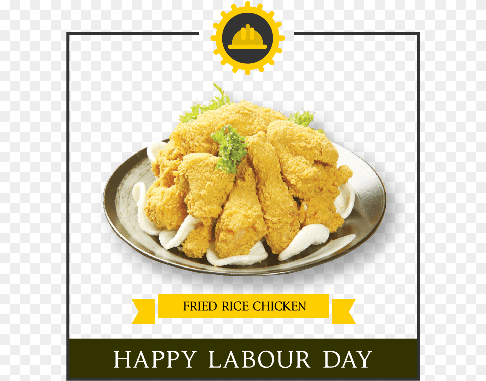 Chicken Nugget Happy Labour Day Fried Chicken, Food, Fried Chicken, Nuggets, Plate Free Png Download