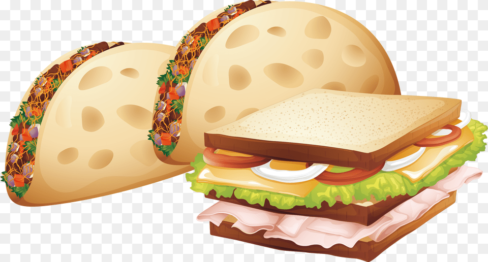 Chicken Nugget Hamburger French Fries Illustration Sandwich Royalty, Food, Lunch, Meal, Bread Free Transparent Png
