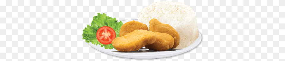 Chicken Nuggets Amp Rice Chicken Nuggets With Rice, Food, Fried Chicken Free Png