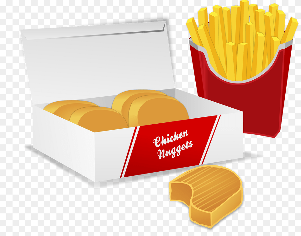 Chicken Nuggets Clipart, Food, Lunch, Meal, Fries Free Transparent Png
