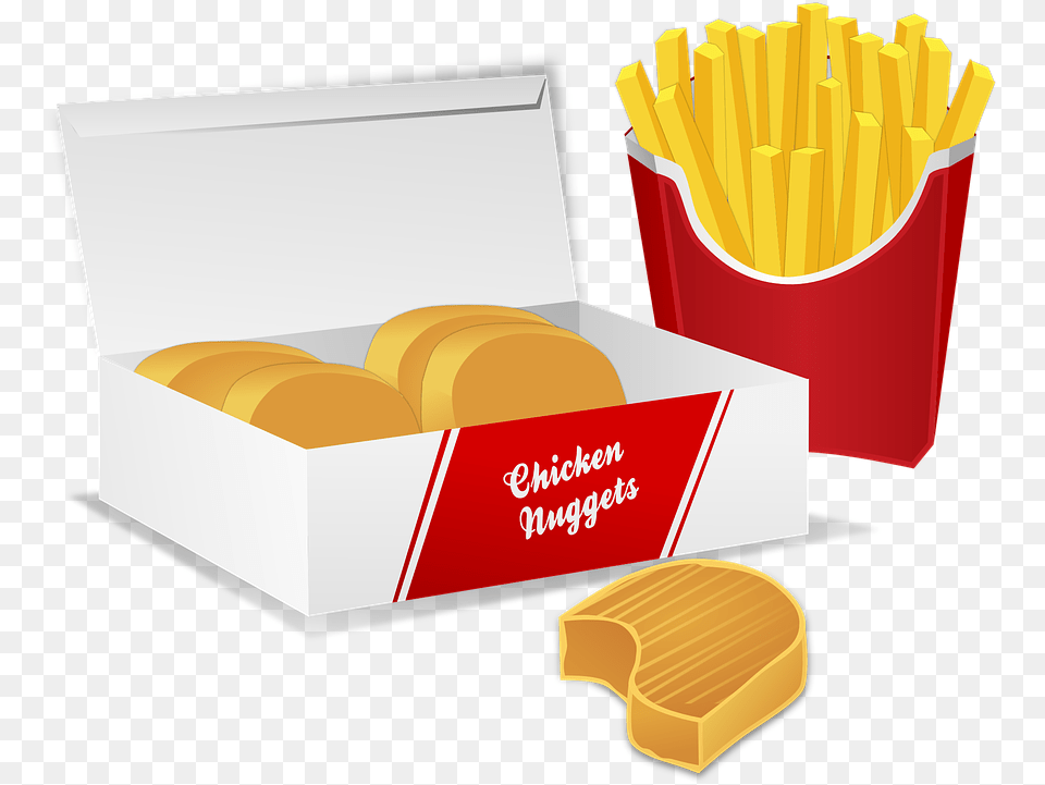 Chicken Nuggets Potato Chips French Fries Happy National Fried Chicken Day 2018, Food, Lunch, Meal Free Png Download