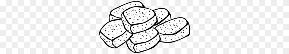 Chicken Nuggets Vector Drawing Nuggets Black And White, Food, Seasoning, Sesame, Bread Free Transparent Png